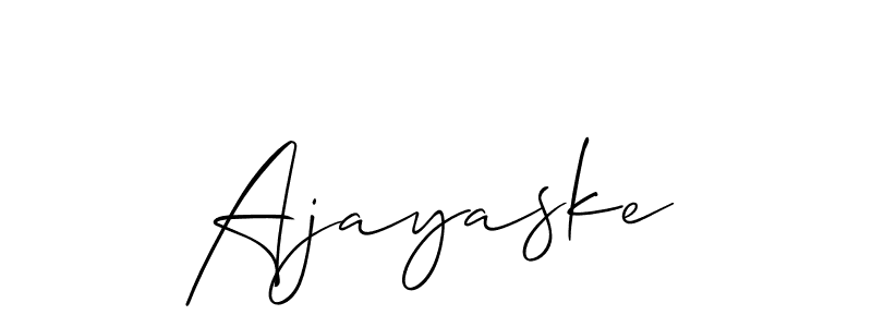 You should practise on your own different ways (Allison_Script) to write your name (Ajayaske) in signature. don't let someone else do it for you. Ajayaske signature style 2 images and pictures png