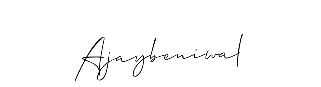 Design your own signature with our free online signature maker. With this signature software, you can create a handwritten (Allison_Script) signature for name Ajaybeniwal. Ajaybeniwal signature style 2 images and pictures png