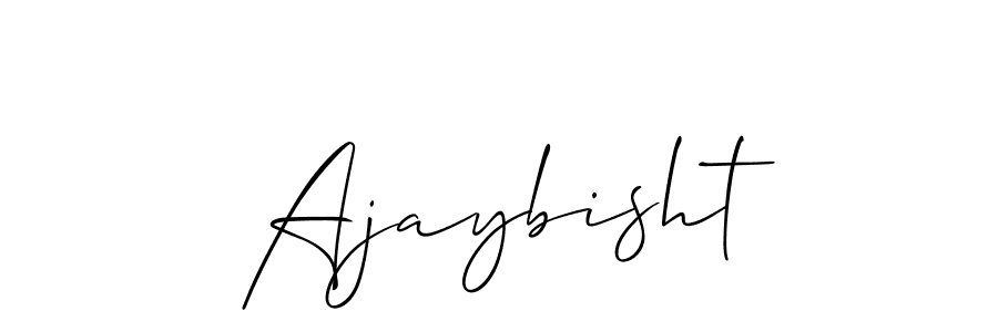 if you are searching for the best signature style for your name Ajaybisht. so please give up your signature search. here we have designed multiple signature styles  using Allison_Script. Ajaybisht signature style 2 images and pictures png