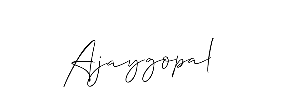 Create a beautiful signature design for name Ajaygopal. With this signature (Allison_Script) fonts, you can make a handwritten signature for free. Ajaygopal signature style 2 images and pictures png