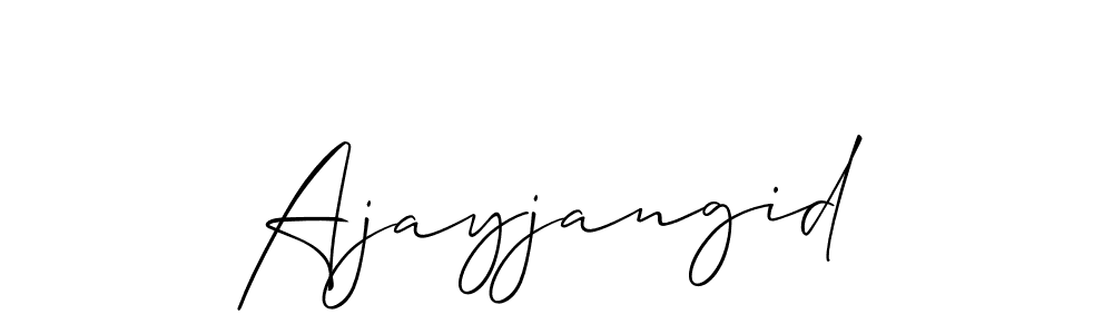 Create a beautiful signature design for name Ajayjangid. With this signature (Allison_Script) fonts, you can make a handwritten signature for free. Ajayjangid signature style 2 images and pictures png