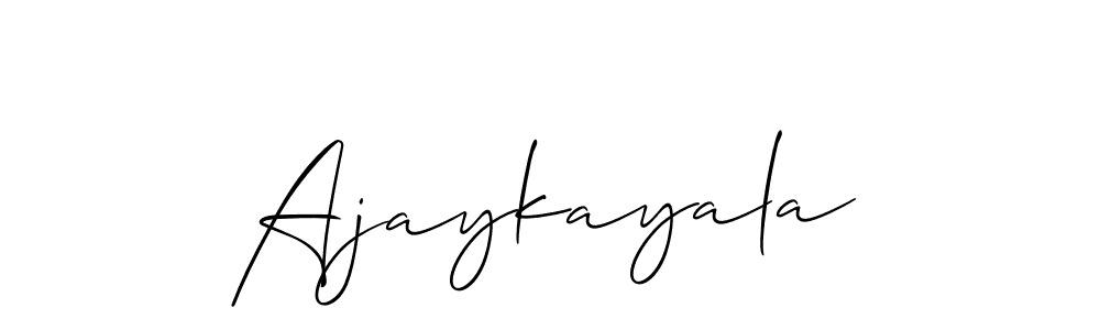 Also we have Ajaykayala name is the best signature style. Create professional handwritten signature collection using Allison_Script autograph style. Ajaykayala signature style 2 images and pictures png