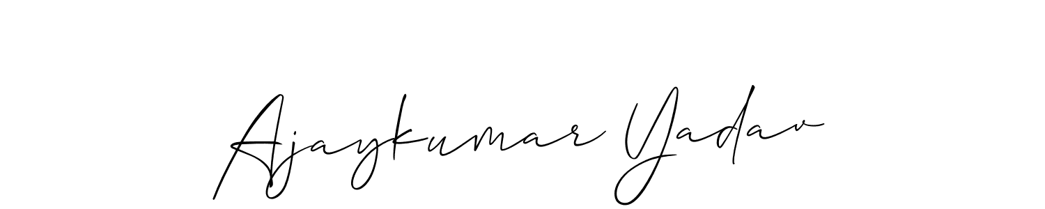 Use a signature maker to create a handwritten signature online. With this signature software, you can design (Allison_Script) your own signature for name Ajaykumar Yadav. Ajaykumar Yadav signature style 2 images and pictures png