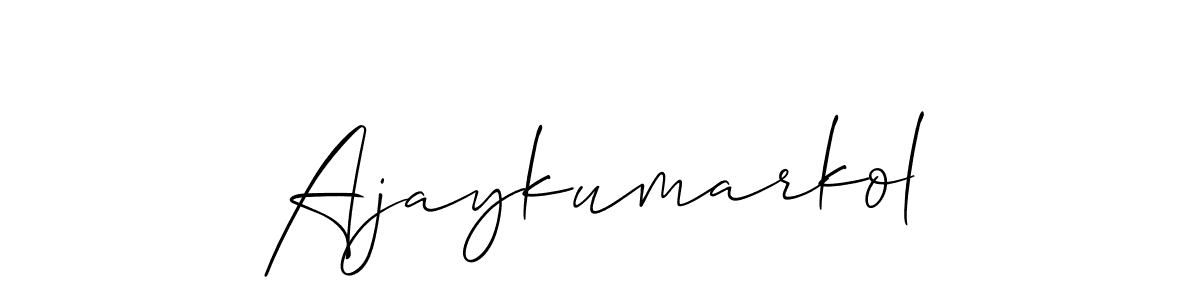 Make a beautiful signature design for name Ajaykumarkol. With this signature (Allison_Script) style, you can create a handwritten signature for free. Ajaykumarkol signature style 2 images and pictures png