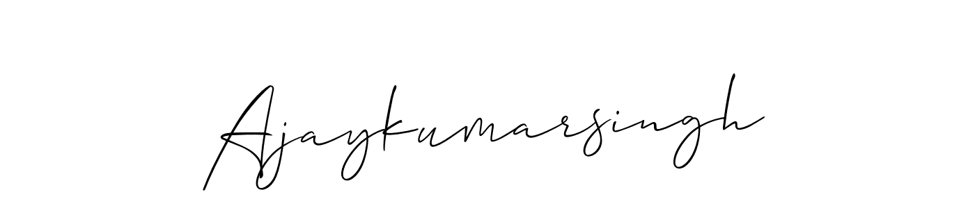 Create a beautiful signature design for name Ajaykumarsingh. With this signature (Allison_Script) fonts, you can make a handwritten signature for free. Ajaykumarsingh signature style 2 images and pictures png