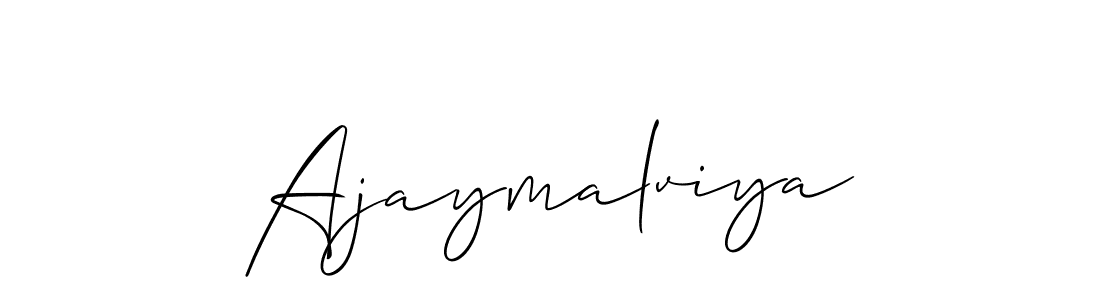 How to make Ajaymalviya signature? Allison_Script is a professional autograph style. Create handwritten signature for Ajaymalviya name. Ajaymalviya signature style 2 images and pictures png