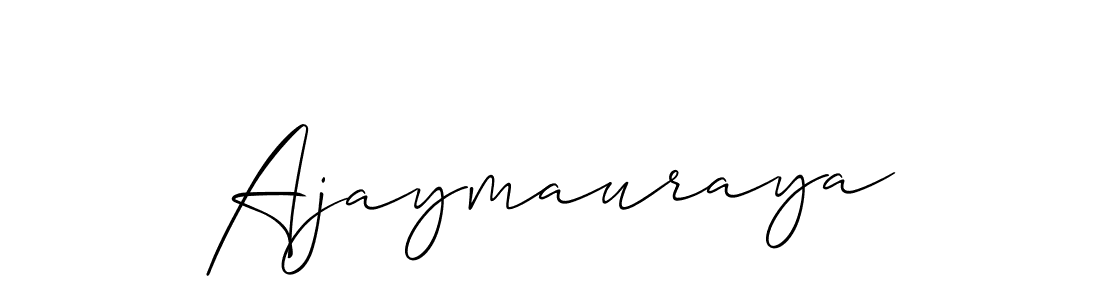 How to make Ajaymauraya name signature. Use Allison_Script style for creating short signs online. This is the latest handwritten sign. Ajaymauraya signature style 2 images and pictures png