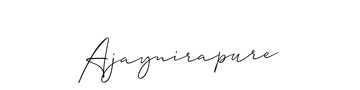 You should practise on your own different ways (Allison_Script) to write your name (Ajaynirapure) in signature. don't let someone else do it for you. Ajaynirapure signature style 2 images and pictures png