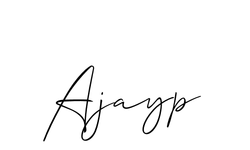 How to make Ajayp signature? Allison_Script is a professional autograph style. Create handwritten signature for Ajayp name. Ajayp signature style 2 images and pictures png