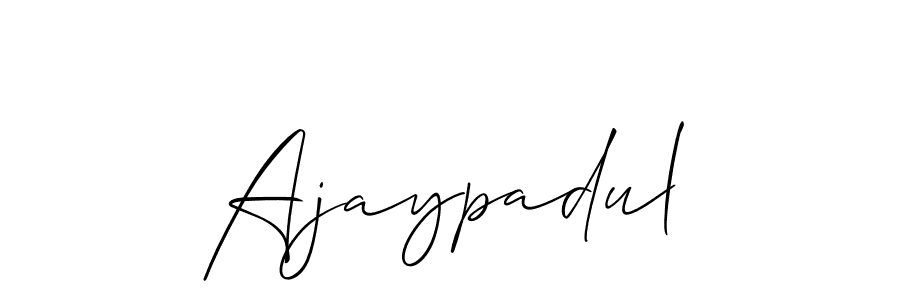 if you are searching for the best signature style for your name Ajaypadul. so please give up your signature search. here we have designed multiple signature styles  using Allison_Script. Ajaypadul signature style 2 images and pictures png