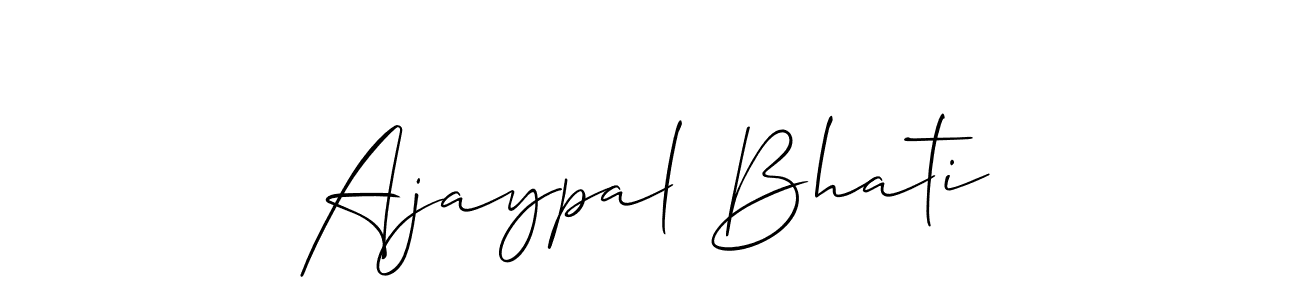 Design your own signature with our free online signature maker. With this signature software, you can create a handwritten (Allison_Script) signature for name Ajaypal Bhati. Ajaypal Bhati signature style 2 images and pictures png