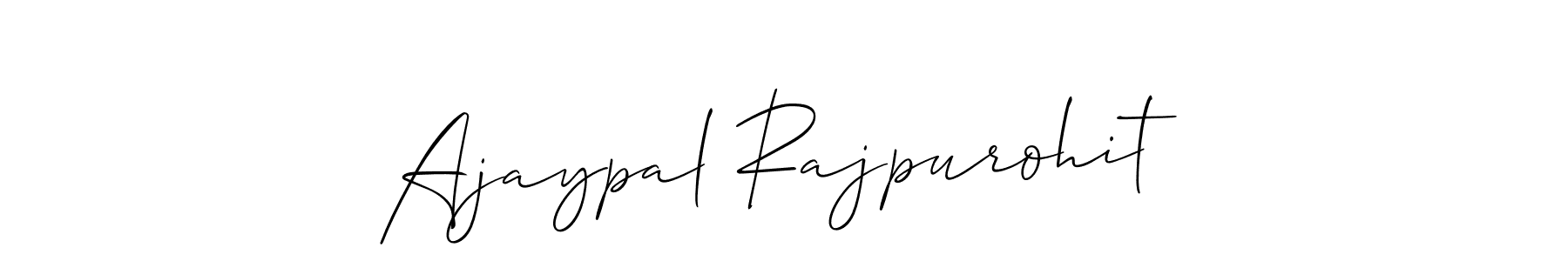 Create a beautiful signature design for name Ajaypal Rajpurohit. With this signature (Allison_Script) fonts, you can make a handwritten signature for free. Ajaypal Rajpurohit signature style 2 images and pictures png