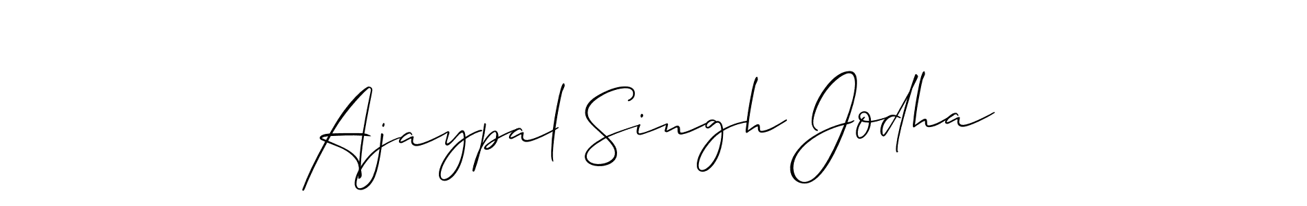 You should practise on your own different ways (Allison_Script) to write your name (Ajaypal Singh Jodha) in signature. don't let someone else do it for you. Ajaypal Singh Jodha signature style 2 images and pictures png