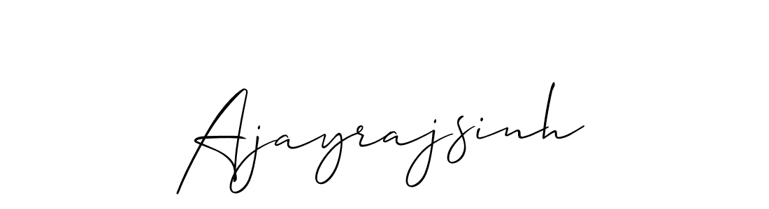 The best way (Allison_Script) to make a short signature is to pick only two or three words in your name. The name Ajayrajsinh include a total of six letters. For converting this name. Ajayrajsinh signature style 2 images and pictures png