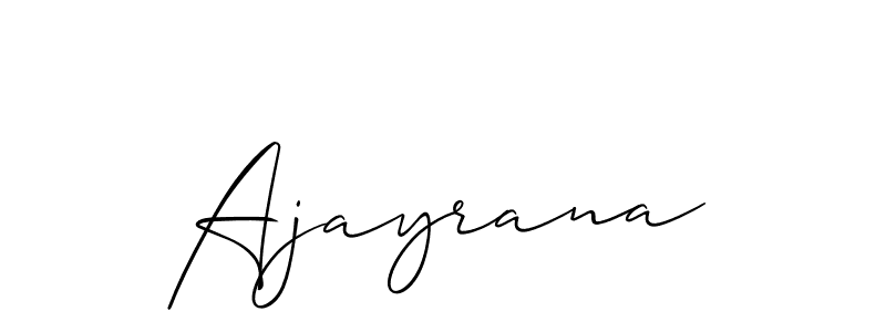 How to make Ajayrana name signature. Use Allison_Script style for creating short signs online. This is the latest handwritten sign. Ajayrana signature style 2 images and pictures png