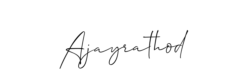 Design your own signature with our free online signature maker. With this signature software, you can create a handwritten (Allison_Script) signature for name Ajayrathod. Ajayrathod signature style 2 images and pictures png