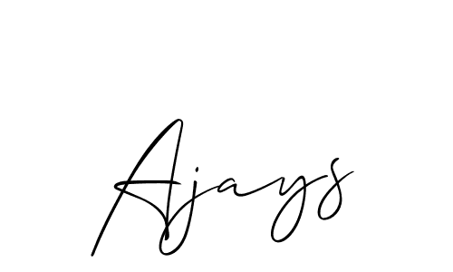 Ajays stylish signature style. Best Handwritten Sign (Allison_Script) for my name. Handwritten Signature Collection Ideas for my name Ajays. Ajays signature style 2 images and pictures png
