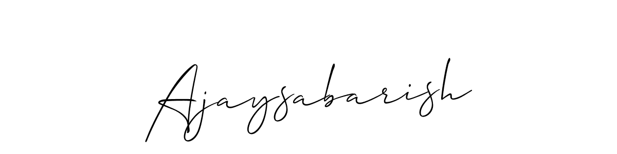 Best and Professional Signature Style for Ajaysabarish. Allison_Script Best Signature Style Collection. Ajaysabarish signature style 2 images and pictures png