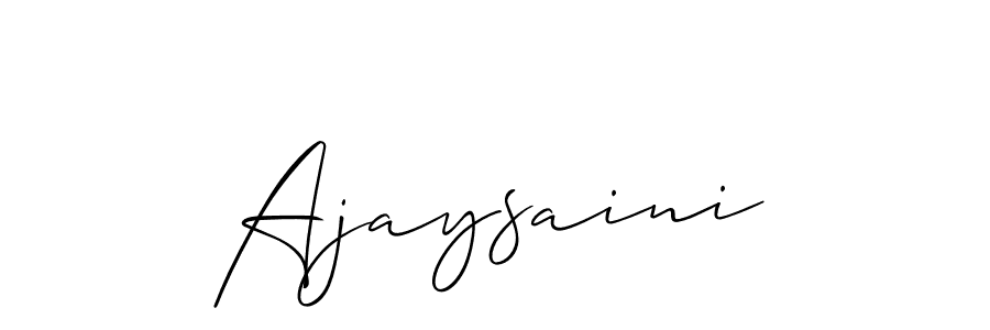 How to make Ajaysaini name signature. Use Allison_Script style for creating short signs online. This is the latest handwritten sign. Ajaysaini signature style 2 images and pictures png