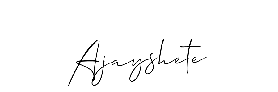 Make a short Ajayshete signature style. Manage your documents anywhere anytime using Allison_Script. Create and add eSignatures, submit forms, share and send files easily. Ajayshete signature style 2 images and pictures png