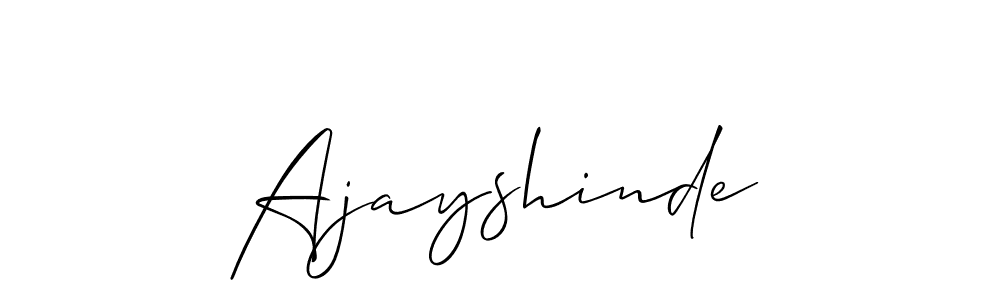 How to make Ajayshinde signature? Allison_Script is a professional autograph style. Create handwritten signature for Ajayshinde name. Ajayshinde signature style 2 images and pictures png