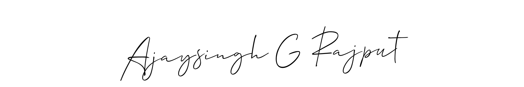 if you are searching for the best signature style for your name Ajaysingh G Rajput. so please give up your signature search. here we have designed multiple signature styles  using Allison_Script. Ajaysingh G Rajput signature style 2 images and pictures png