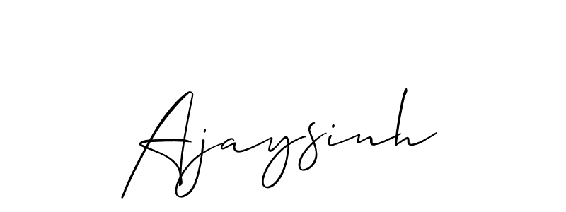 Also we have Ajaysinh name is the best signature style. Create professional handwritten signature collection using Allison_Script autograph style. Ajaysinh signature style 2 images and pictures png