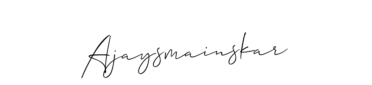 if you are searching for the best signature style for your name Ajaysmainskar. so please give up your signature search. here we have designed multiple signature styles  using Allison_Script. Ajaysmainskar signature style 2 images and pictures png