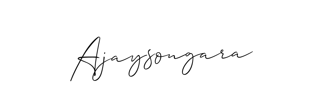 if you are searching for the best signature style for your name Ajaysongara. so please give up your signature search. here we have designed multiple signature styles  using Allison_Script. Ajaysongara signature style 2 images and pictures png