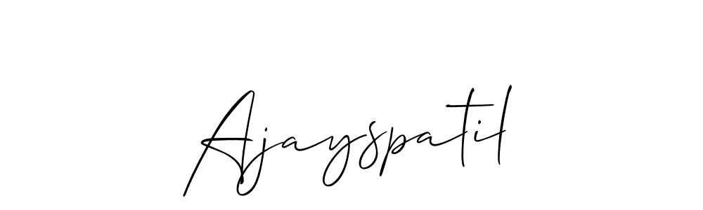 Make a beautiful signature design for name Ajayspatil. With this signature (Allison_Script) style, you can create a handwritten signature for free. Ajayspatil signature style 2 images and pictures png