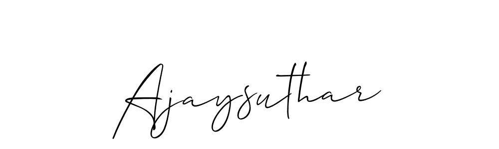 How to Draw Ajaysuthar signature style? Allison_Script is a latest design signature styles for name Ajaysuthar. Ajaysuthar signature style 2 images and pictures png