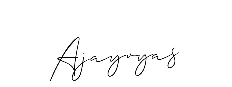 Use a signature maker to create a handwritten signature online. With this signature software, you can design (Allison_Script) your own signature for name Ajayvyas. Ajayvyas signature style 2 images and pictures png