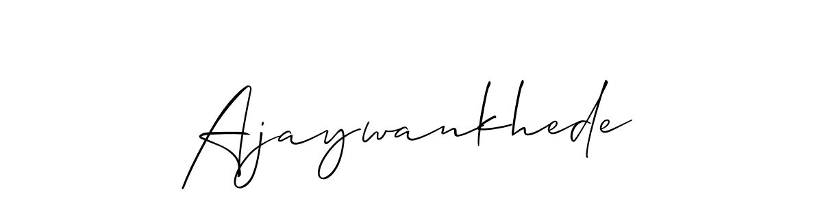 Create a beautiful signature design for name Ajaywankhede. With this signature (Allison_Script) fonts, you can make a handwritten signature for free. Ajaywankhede signature style 2 images and pictures png