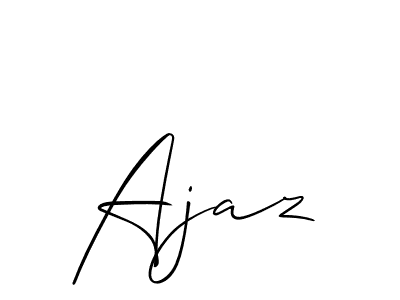 Design your own signature with our free online signature maker. With this signature software, you can create a handwritten (Allison_Script) signature for name Ajaz. Ajaz signature style 2 images and pictures png