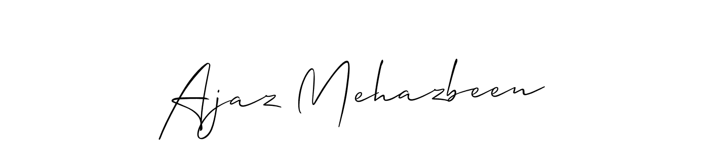 Design your own signature with our free online signature maker. With this signature software, you can create a handwritten (Allison_Script) signature for name Ajaz Mehazbeen. Ajaz Mehazbeen signature style 2 images and pictures png