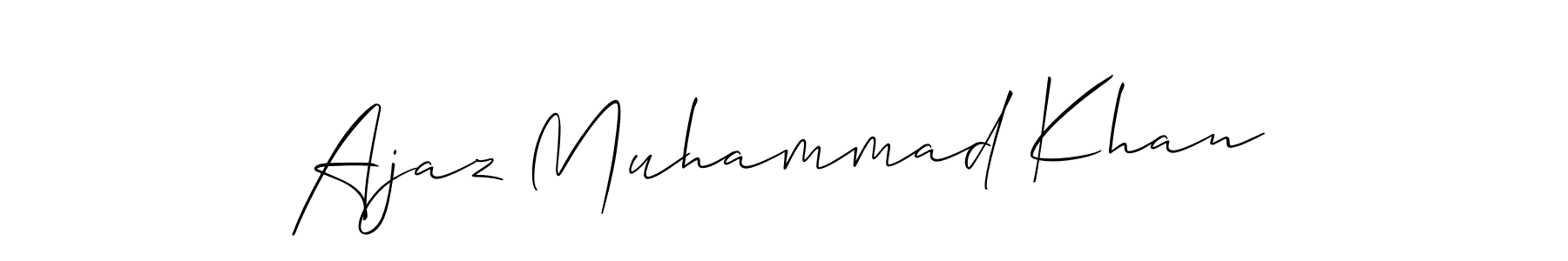 This is the best signature style for the Ajaz Muhammad Khan name. Also you like these signature font (Allison_Script). Mix name signature. Ajaz Muhammad Khan signature style 2 images and pictures png