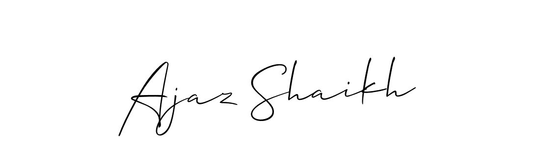 Allison_Script is a professional signature style that is perfect for those who want to add a touch of class to their signature. It is also a great choice for those who want to make their signature more unique. Get Ajaz Shaikh name to fancy signature for free. Ajaz Shaikh signature style 2 images and pictures png