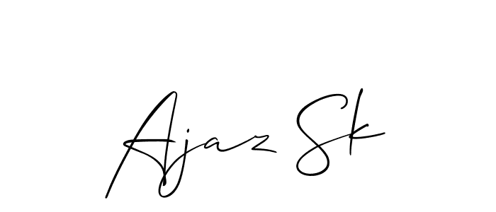 Best and Professional Signature Style for Ajaz Sk. Allison_Script Best Signature Style Collection. Ajaz Sk signature style 2 images and pictures png
