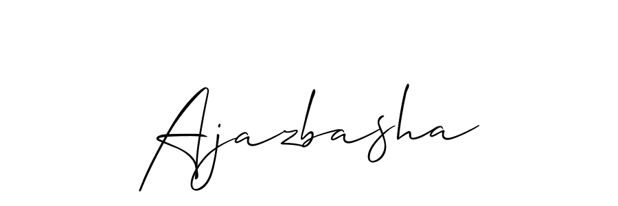 Allison_Script is a professional signature style that is perfect for those who want to add a touch of class to their signature. It is also a great choice for those who want to make their signature more unique. Get Ajazbasha name to fancy signature for free. Ajazbasha signature style 2 images and pictures png