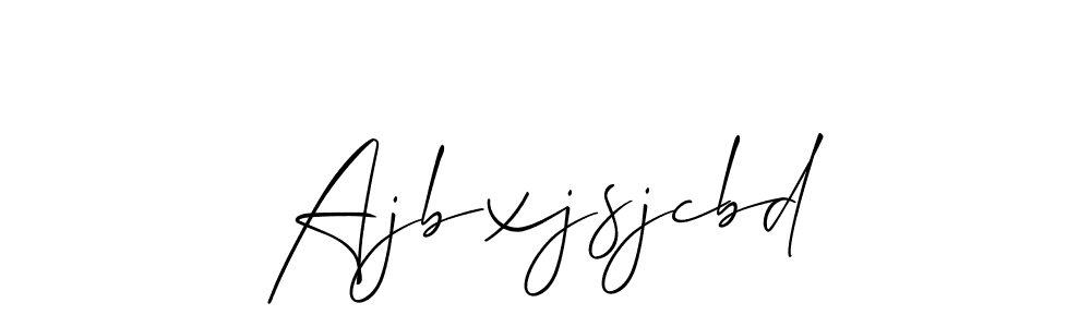The best way (Allison_Script) to make a short signature is to pick only two or three words in your name. The name Ajbxjsjcbd include a total of six letters. For converting this name. Ajbxjsjcbd signature style 2 images and pictures png