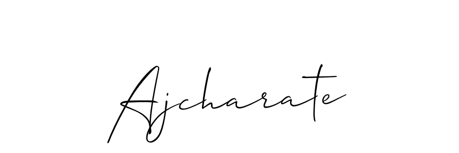 Make a beautiful signature design for name Ajcharate. With this signature (Allison_Script) style, you can create a handwritten signature for free. Ajcharate signature style 2 images and pictures png