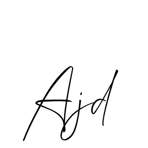 Allison_Script is a professional signature style that is perfect for those who want to add a touch of class to their signature. It is also a great choice for those who want to make their signature more unique. Get Ajd name to fancy signature for free. Ajd signature style 2 images and pictures png