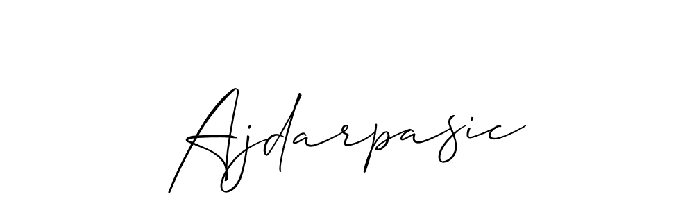 How to make Ajdarpasic name signature. Use Allison_Script style for creating short signs online. This is the latest handwritten sign. Ajdarpasic signature style 2 images and pictures png
