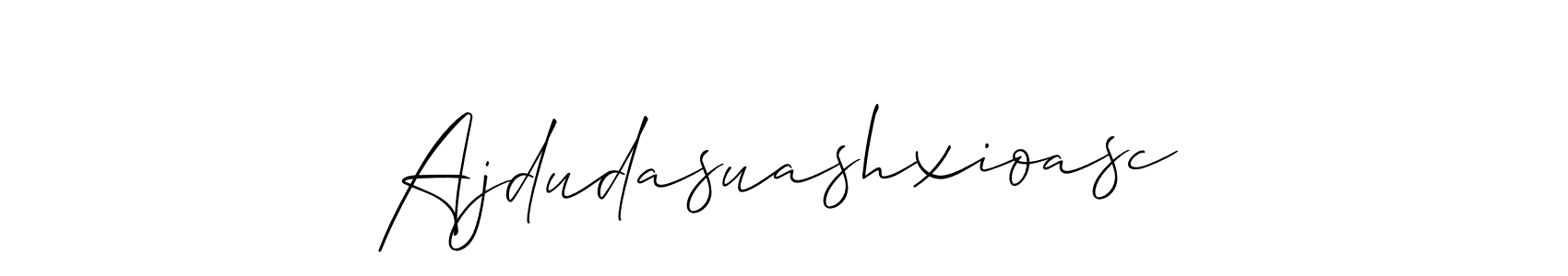 Also You can easily find your signature by using the search form. We will create Ajdudasuashxioasc name handwritten signature images for you free of cost using Allison_Script sign style. Ajdudasuashxioasc signature style 2 images and pictures png
