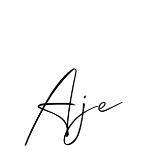 How to make Aje signature? Allison_Script is a professional autograph style. Create handwritten signature for Aje name. Aje signature style 2 images and pictures png