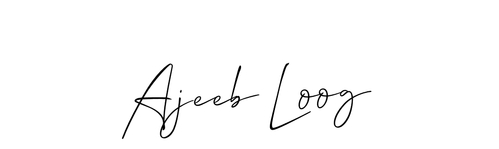 This is the best signature style for the Ajeeb Loog name. Also you like these signature font (Allison_Script). Mix name signature. Ajeeb Loog signature style 2 images and pictures png