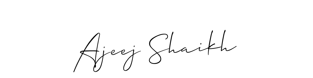 Once you've used our free online signature maker to create your best signature Allison_Script style, it's time to enjoy all of the benefits that Ajeej Shaikh name signing documents. Ajeej Shaikh signature style 2 images and pictures png