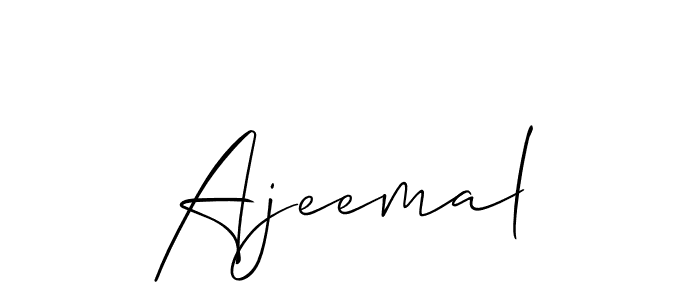 How to make Ajeemal signature? Allison_Script is a professional autograph style. Create handwritten signature for Ajeemal name. Ajeemal signature style 2 images and pictures png