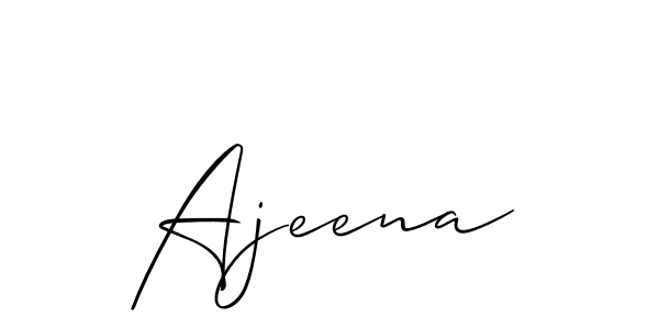 Also we have Ajeena name is the best signature style. Create professional handwritten signature collection using Allison_Script autograph style. Ajeena signature style 2 images and pictures png