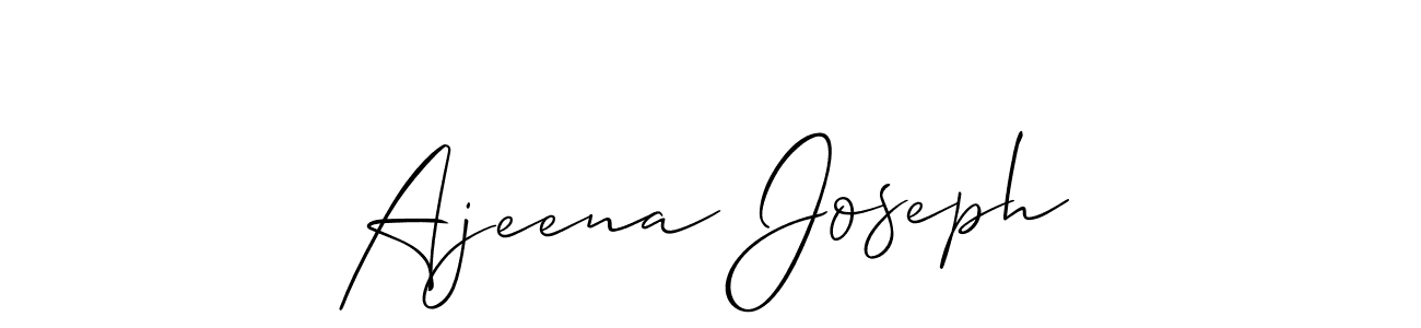 Create a beautiful signature design for name Ajeena Joseph. With this signature (Allison_Script) fonts, you can make a handwritten signature for free. Ajeena Joseph signature style 2 images and pictures png